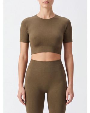 Wolford Short-Sleeved Cropped Top - Green