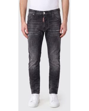 DSquared² Vaqueros Skinny Fit De Denim Elástico Con Efecto Desgastado - Azul