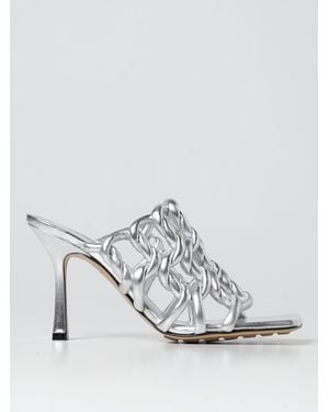 Bottega Veneta Leather Stretch Mules - White