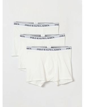 Polo Ralph Lauren Set Of Three Stretch-Cotton Boxer Trunks With Logo Waistband - White