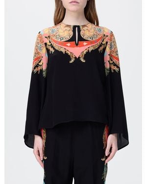 Etro Paisley Print Silk Blouse - Black