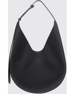 Aesther Ekme Smooth Calf Leather Hobo Bag With Adjustable Handle - Black