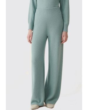 Fabiana Filippi High-Waisted Wool And Silk Blend Wide-Leg Knit Trousers - Green