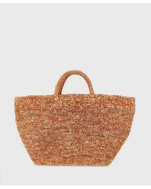 IBELIV Vanilla Raffia Tote Bag - Brown
