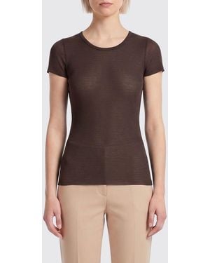 Roberto Collina Cotton T-Shirts - Brown