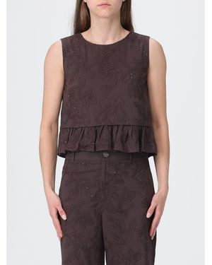 Liu Jo Cotton Top With Sequins - Purple