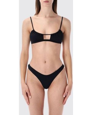 MATINEÉ Animal Print Bikini Top With U-Neckline - Black