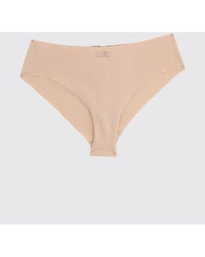 MM6 by Maison Margiela Ribbed Stretch-Cotton Briefs With Elastic Waist - Natural