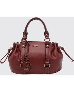 Liu Jo Synthetic Leather Handbag With Double Handle And Charm - Red