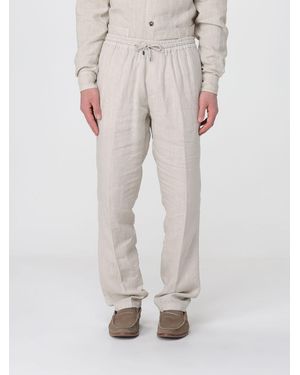 Boglioli Linen Drawstring Trousers - Natural