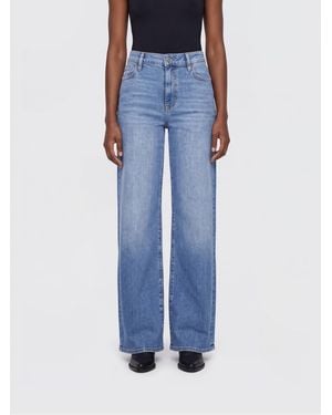FRAME Le Slim Palazzo High-Waist Wide-Leg Jeans - Blue