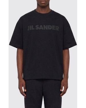 Jil Sander Logo Cotton T-Shirt - Black