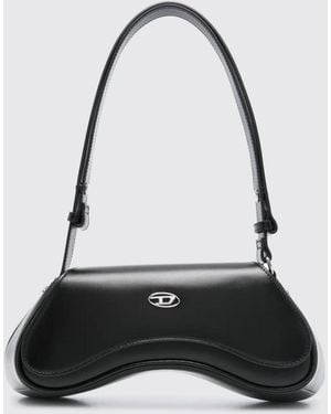 DIESEL Play Crossbody Leather Bag - Black