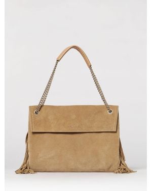 Orciani Venus Soft Medium Fringed Suede Bag - Natural
