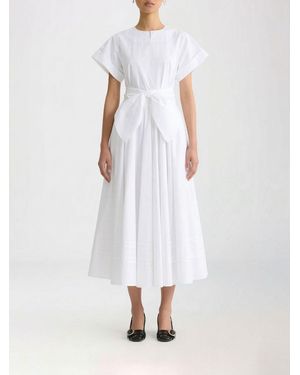 Patou Cotton Poplin Midi Dress - White