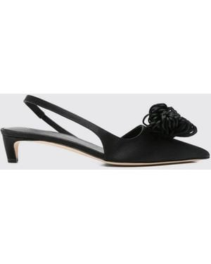 By Malene Birger Slingback De Satén Con Aplicación - Negro