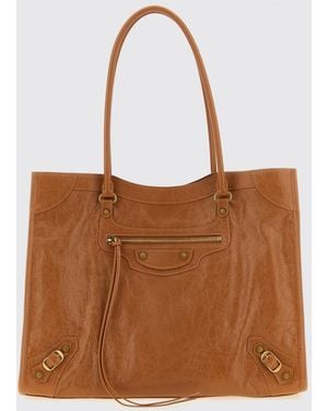 Balenciaga Le City Arena Leather Bag - Brown