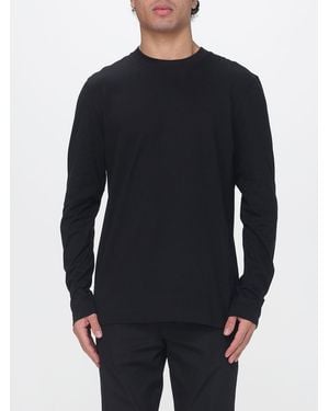 BOSS Long-Sleeved Cotton T-Shirt With Crew Neck - Blue