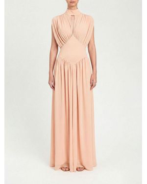Twinset Crêpe Long Dress - Pink