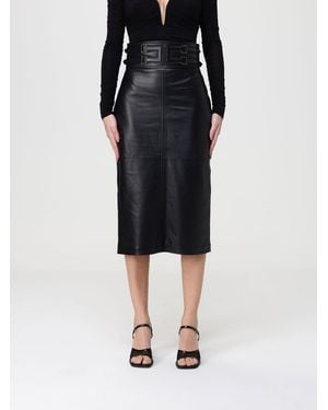 Elisabetta Franchi Leather Skirt - Black