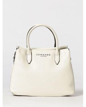ERMANNO FIRENZE Grained Faux Leather Bag - Natural
