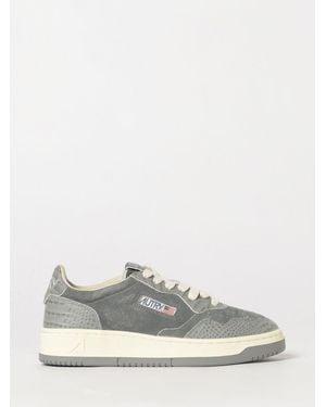 Autry Medalist Low Super Vintage Sneakers Aus Leder Und Veloursleder Mit Used-Effekt - Weiß