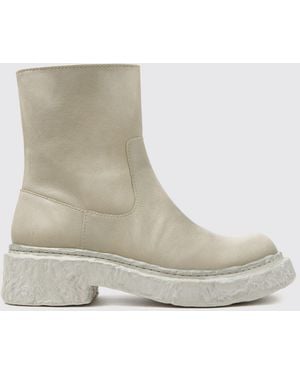 CAMPERLAB Bottes Texanes Vamonos En Cuir À Effet Usé Avec Zip Latéral - Blanc