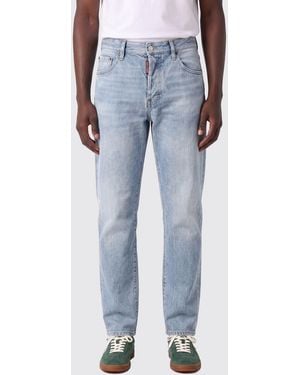 DSquared² Slim Fit Cotton Denim Jeans - Blue