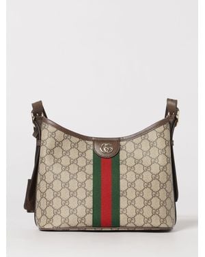 Gucci Ophidia Small Gg Supreme Canvas Bag - Grey