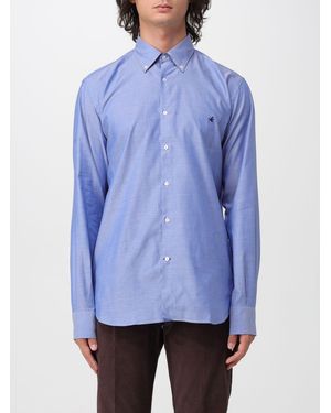 Brooksfield Camisa Casual De Algodón Oxford Con Cuello Button-Down - Azul