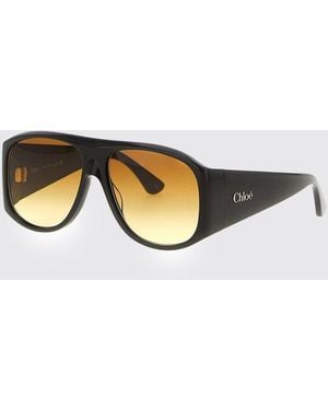 Chloé ChloÉ Rectangular Frame Aviator Sunglasses - Brown