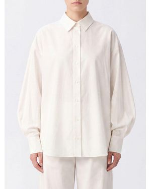 The Attico Relaxed Fit Cotton Shirt With Balloon Sleeves - White