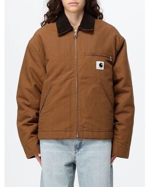 Carhartt Og Detroit Organic Cotton Canvas Jacket With Velvet Collar - Brown