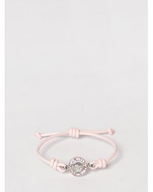 Versace Pulsera Medusa De Latón Y Piel Con Pedrería Incrustada - Neutro