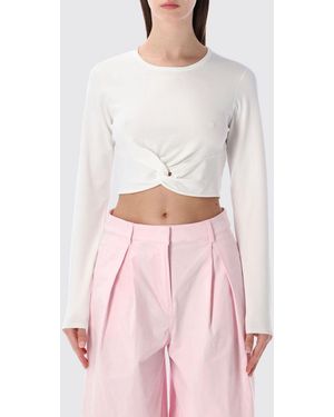 THE GARMENT Cropped Stretch Viscose Blend Top - Pink