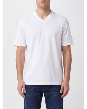 Brunello Cucinelli V-Neck Short-Sleeved Cotton T-Shirt - White
