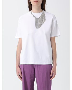 Liu Jo Cotton T-Shirt With Jewel Chain - White