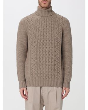 Drumohr Long-Sleeved Turtleneck Crafted From Pure 100% Lambswool - Brown
