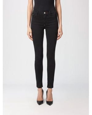 Philipp Plein High-Waisted Cropped Skinny Stretch Jeans With Used Effect - Black