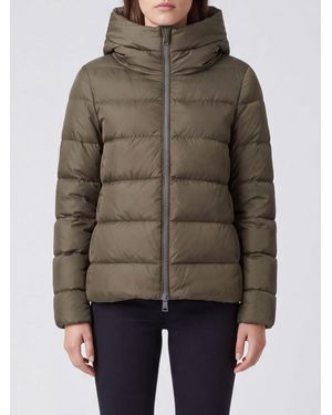 Herno Kurze Stepp-Daunenjacke Aus Technischem Gewebe Mit Kapuze - Braun