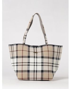 Barbour Layla Check Print Polyester Bag - White