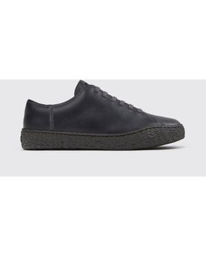 Camper Peu Terreno Smooth Leather Trainers With Embossed Logo And Rubber Sole - White