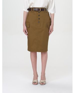 Saint Laurent Falda Mujer - Verde