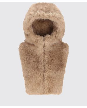 Herno Soft Faux Fur Scarf Collar With Concealed Closure - Natural