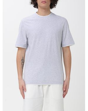 Brunello Cucinelli Cotton Crew-Neck T-Shirt With Contrasts - White