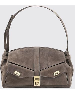 Ferragamo Schultertasche Damen - Grau