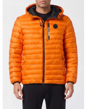 Philipp Plein Nylon Down Jacket With Hood - Orange