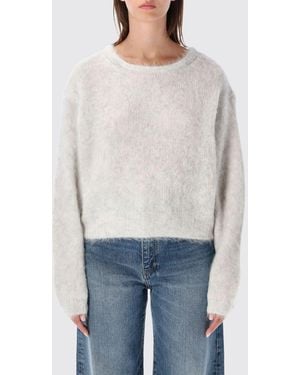 American Vintage Pullover Aus Alpakawolle Mit Rundhalsausschnitt - Weiß