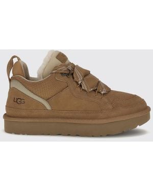 UGG Lo Lowmel Low-Top Suede Trainers With Wool Interior - Brown