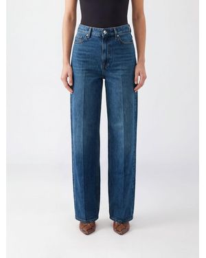 TOTEME Jeans Wide Leg A Vita Alta - Blu